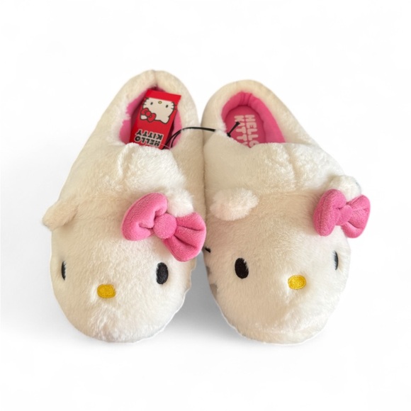 Hello Kitty & Friends | Women’s Character Plush Slippers | White Sz 11/12 - Picture 1 of 4